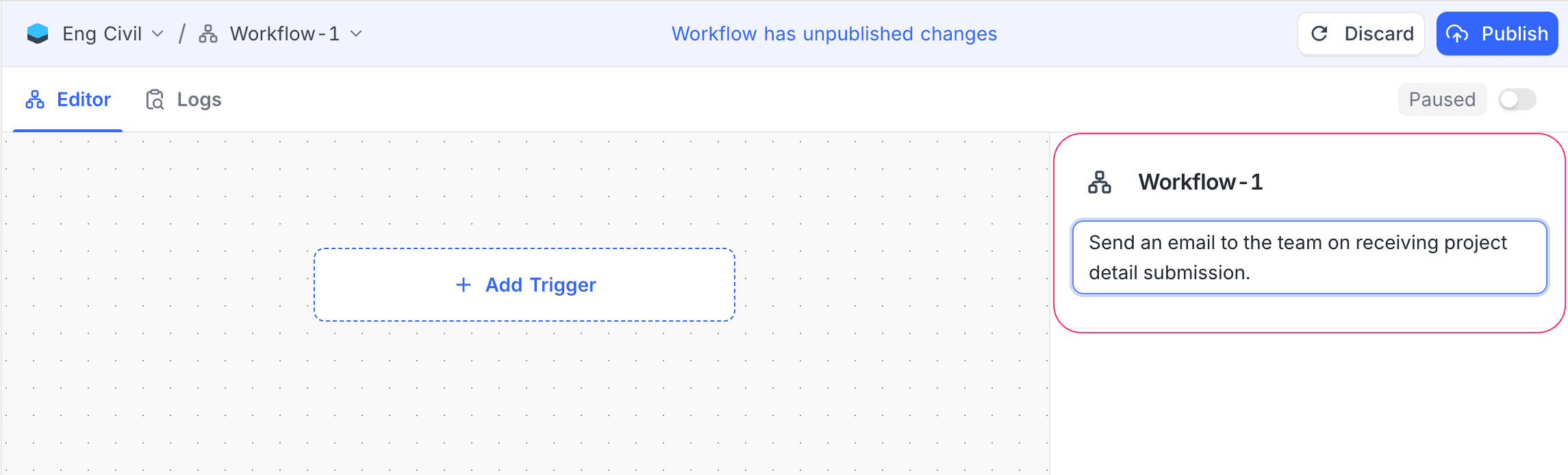 Naming workflow