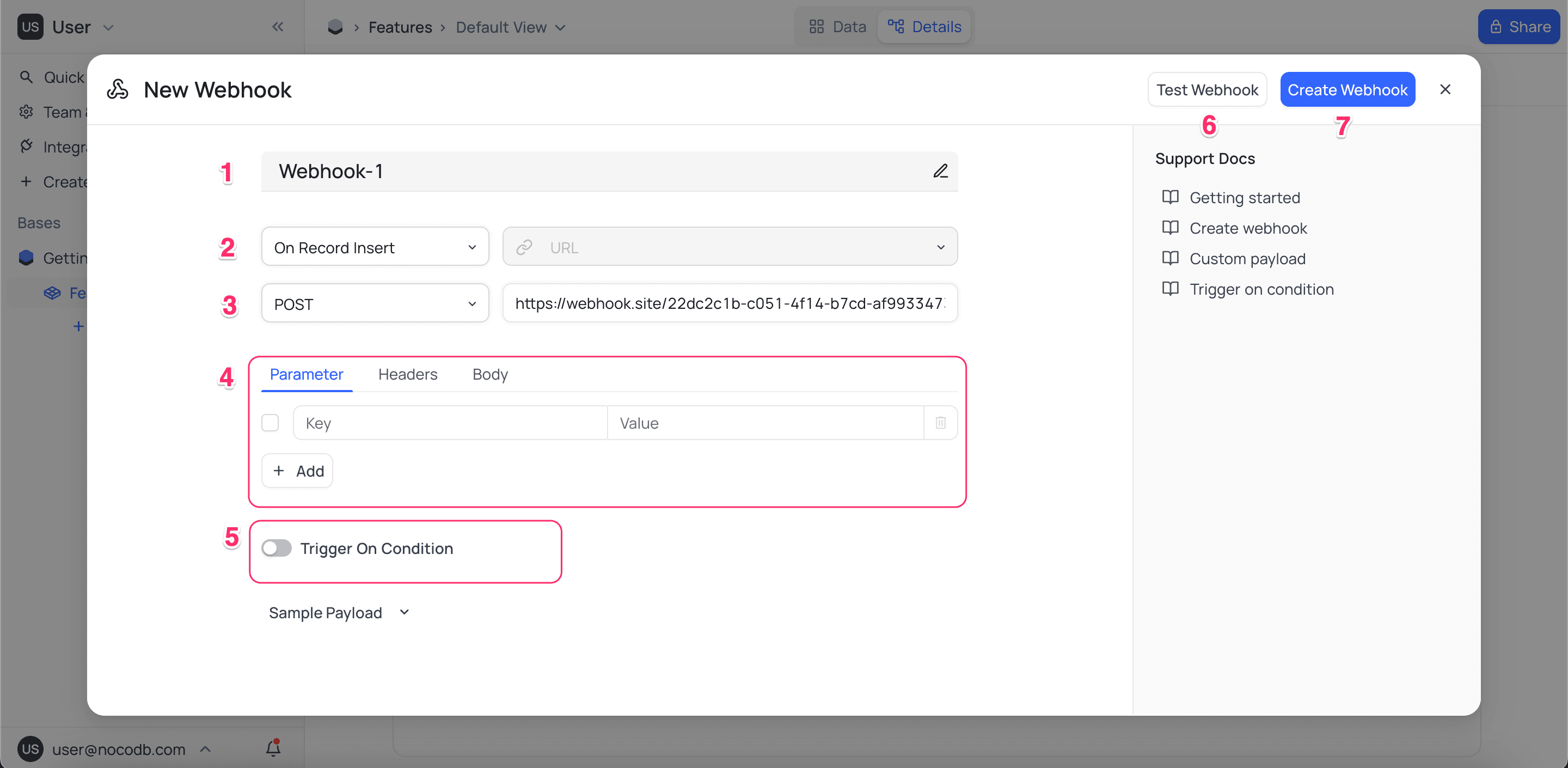 Configuring webhook