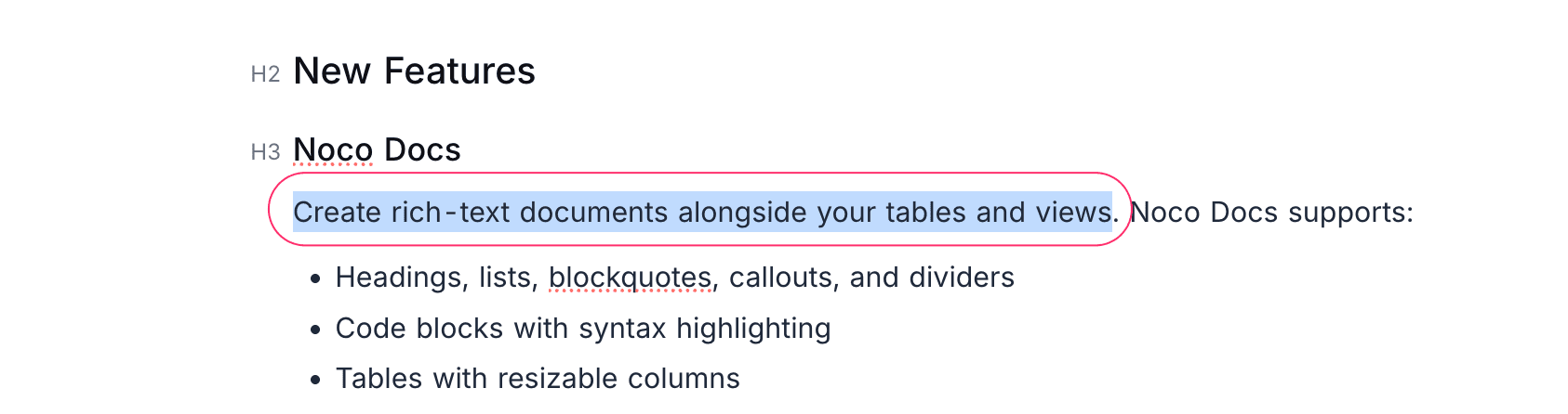 Text highlight