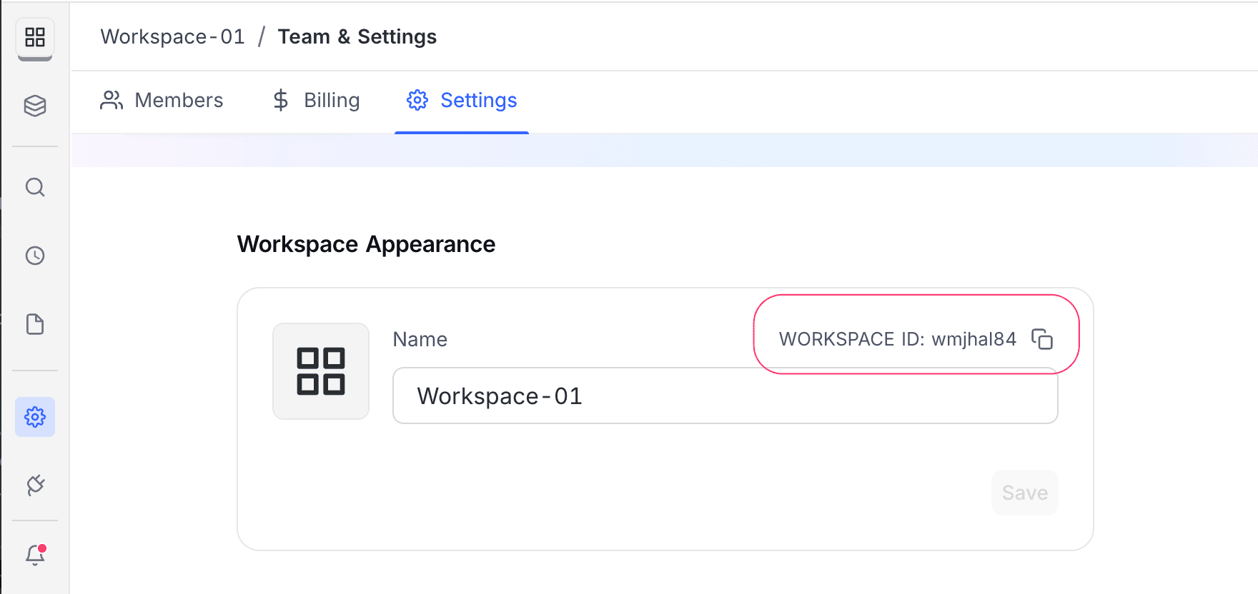 Workspace ID
