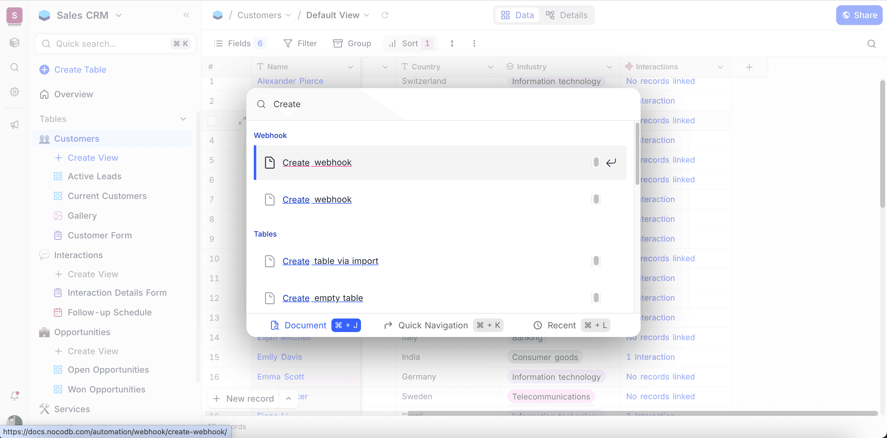 Search in Docs