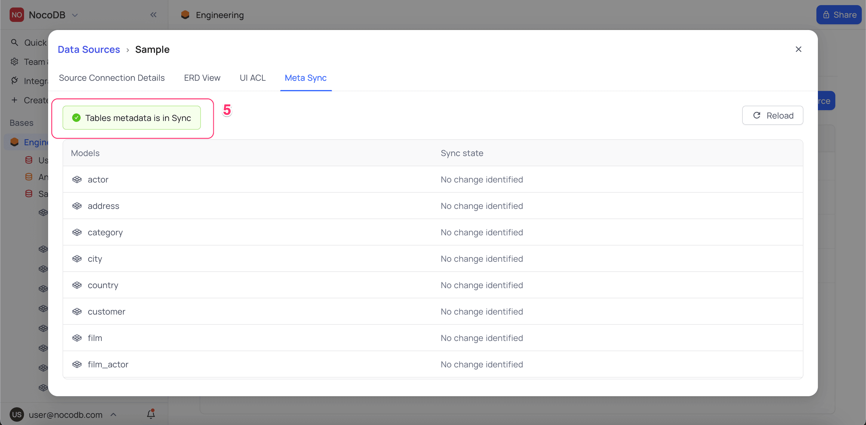 sync metadata