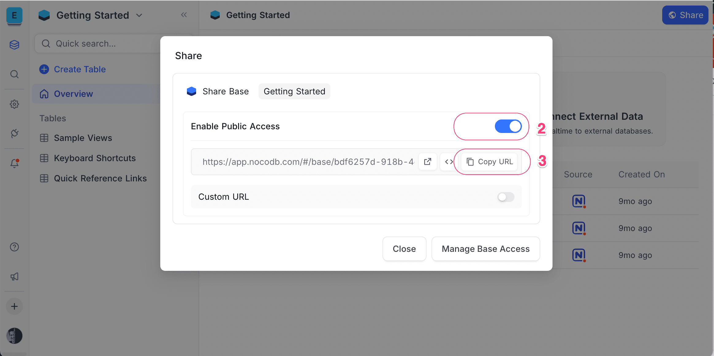 Share base